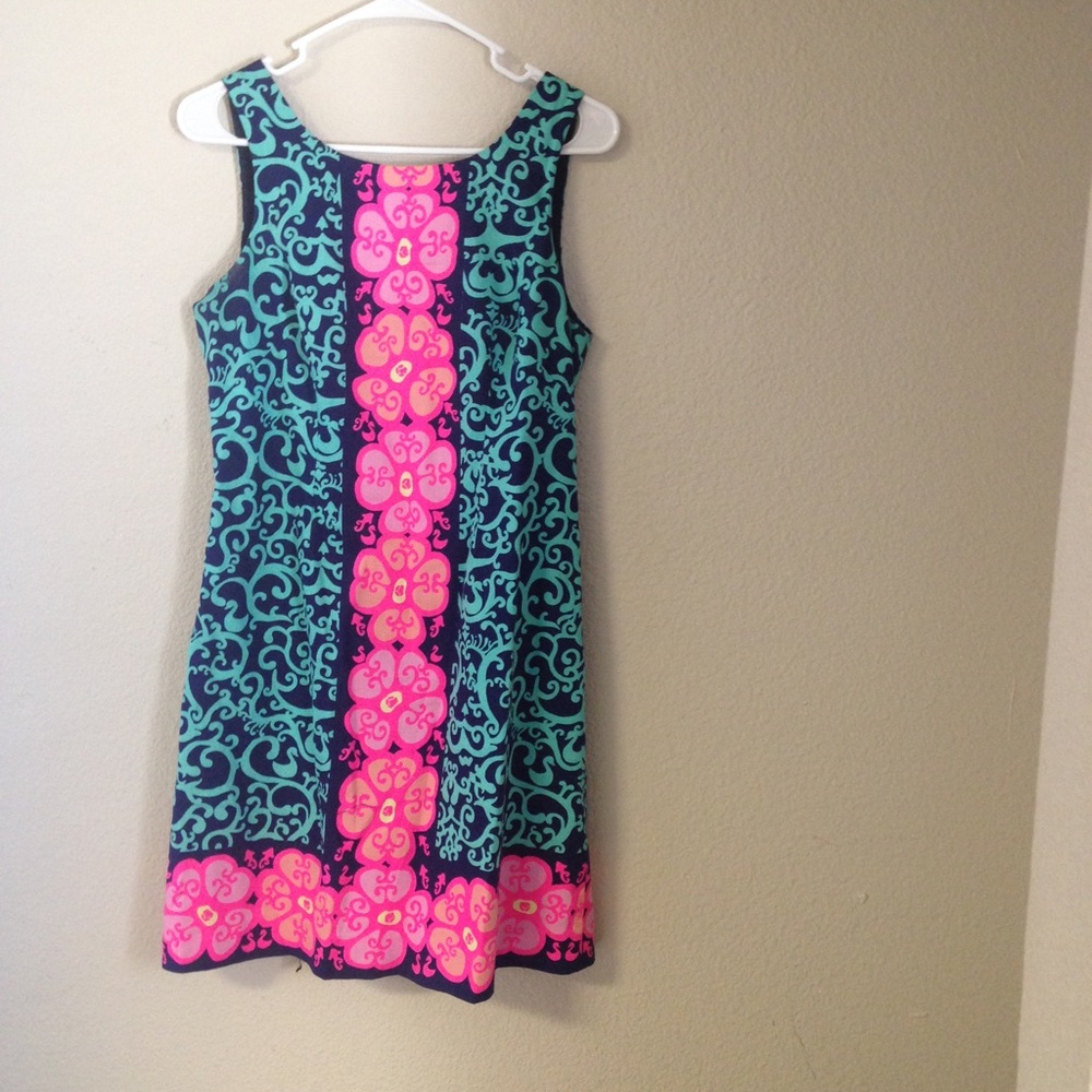 Lilly Pulitzer Blue and Pink Patterned Dress